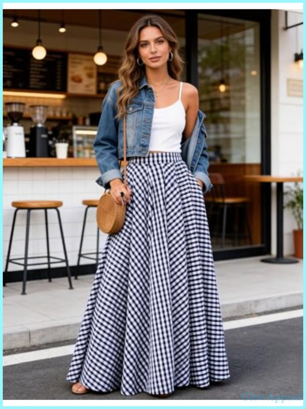 Vintage Style High Waist A-Line Pleated Maxi Skirt with Pockets - Picture 5 of 6